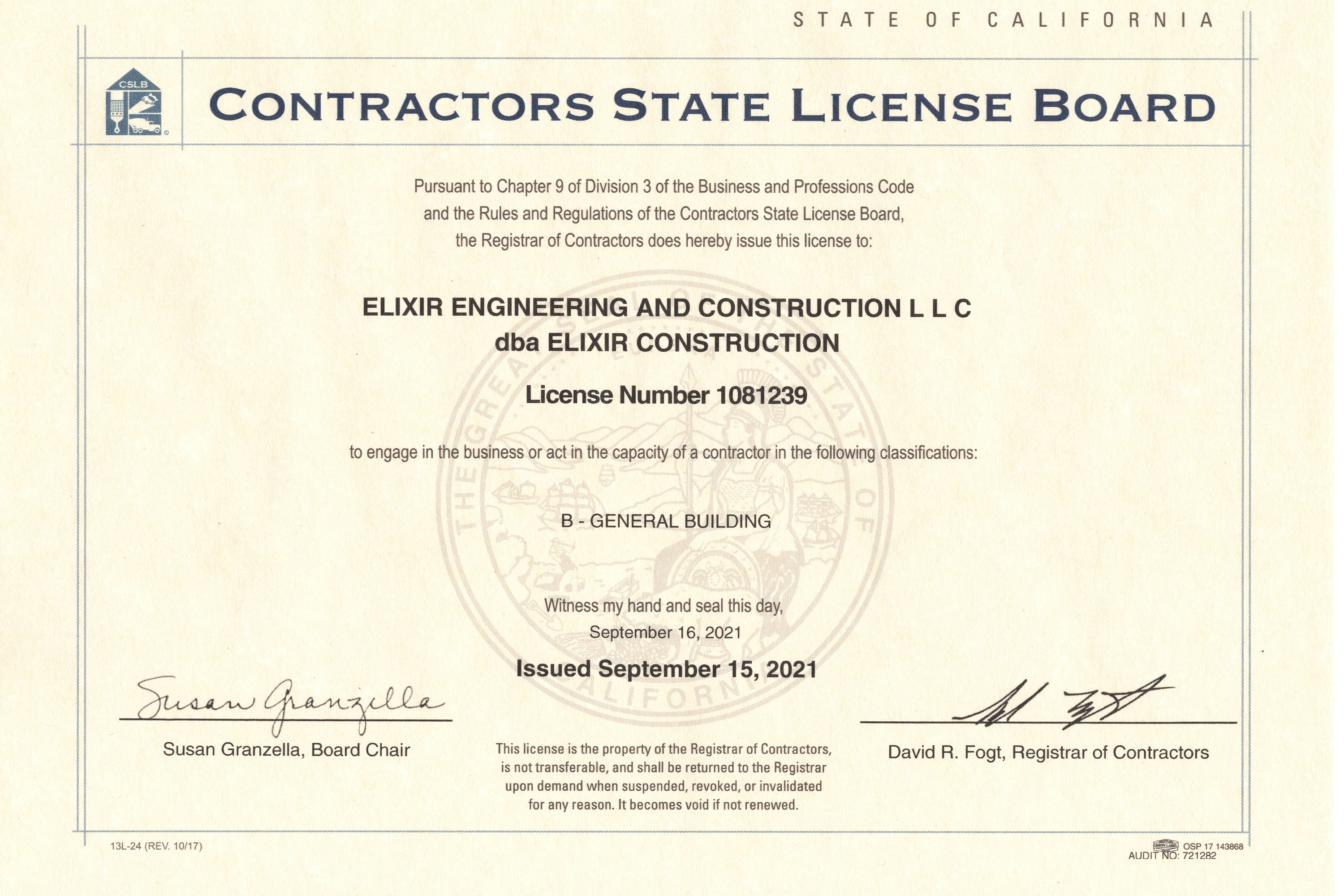 contractors state license board